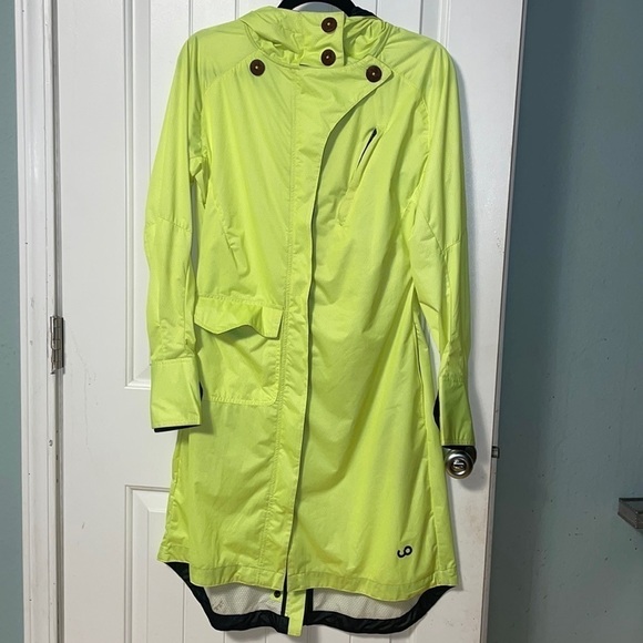 Looptworks Neon Knee Length Lightweight Windbreaker Jacket - Picture 1 of 6